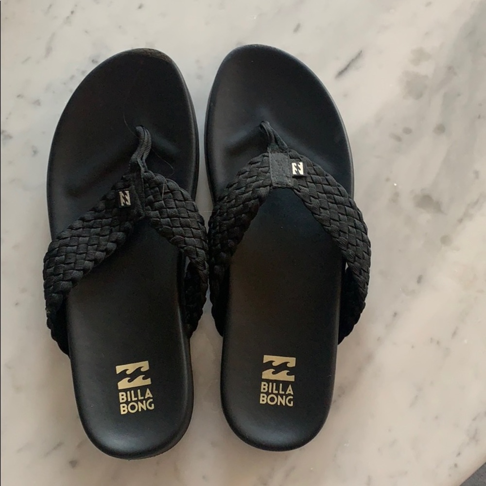 Black Billabong Flip Flops